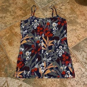 LOFT floral tank top size medium